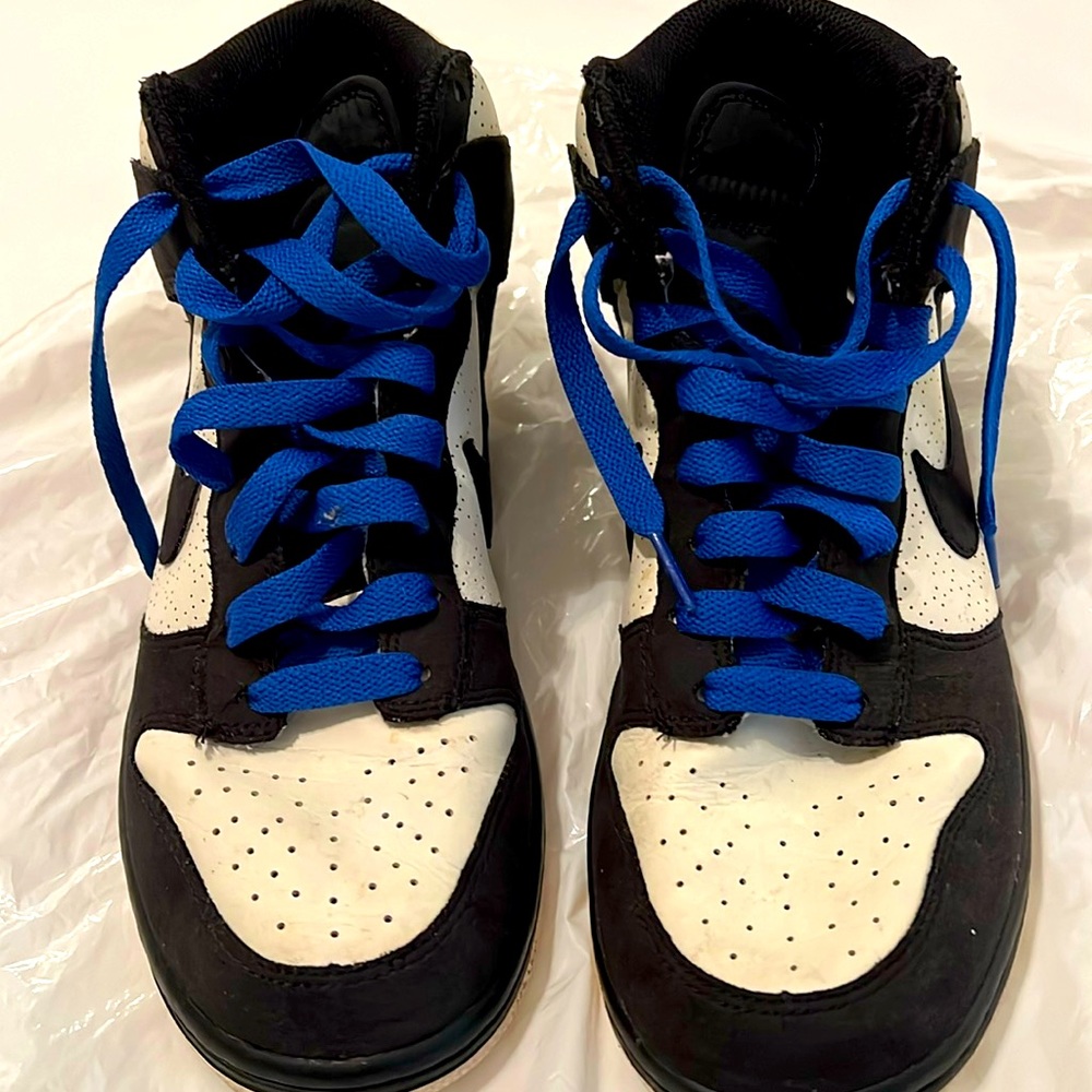 Nike  vintage ‘Dunk High’ Sail Black top black & White -  US size 8